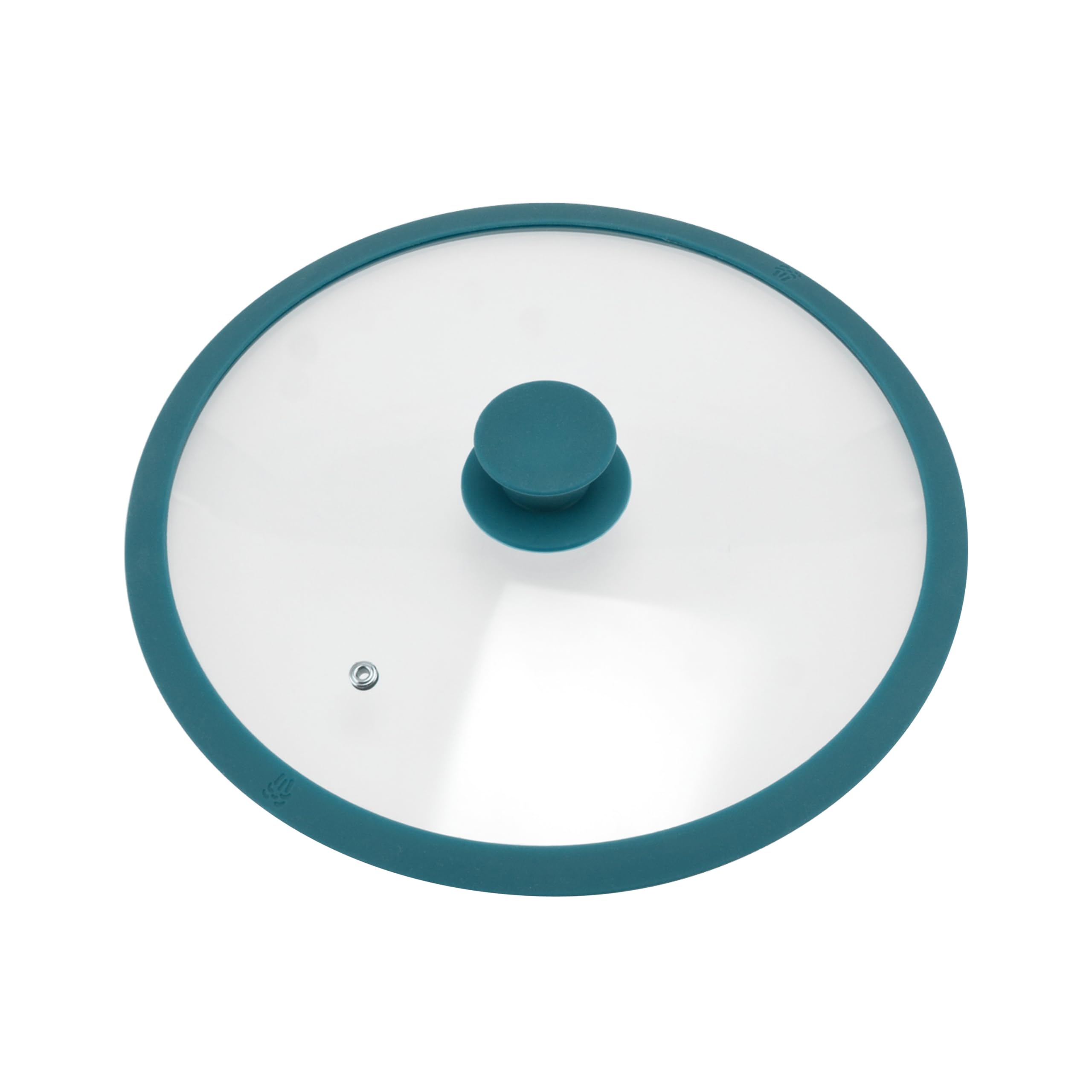 Bremermann Water Blue Glass Lid With Silicone Rim For 28 Cm Pots And Pans (Aqua Blue)
