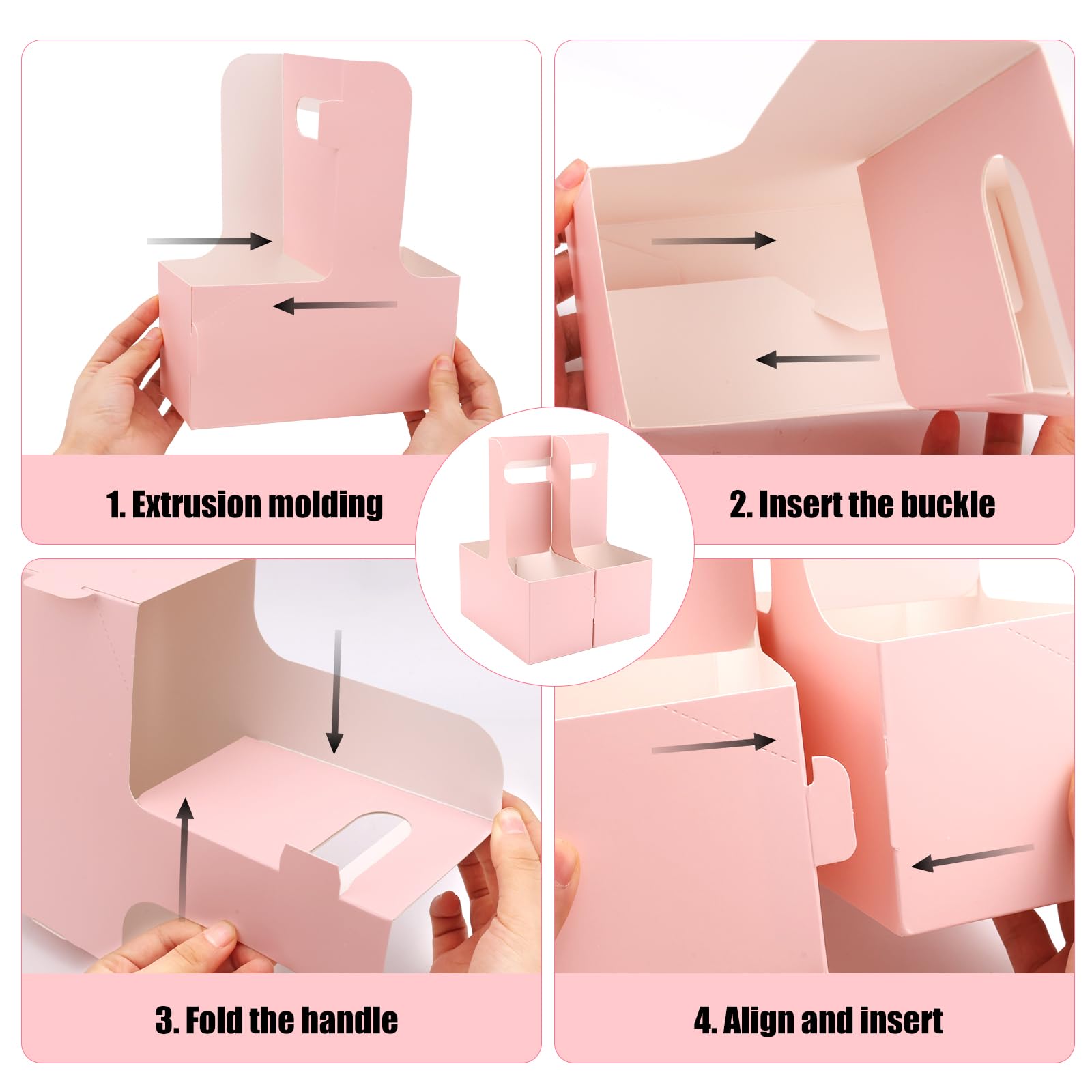 20pcs Porte-Boissons avec Poignées, Porte-Gobelets en Papier Kraft Porte-Gobelets pour Boissons Chaudes ou Froides Porte-Café pour Plats à Emporter Café et Restaurant Livraison de Nourriture