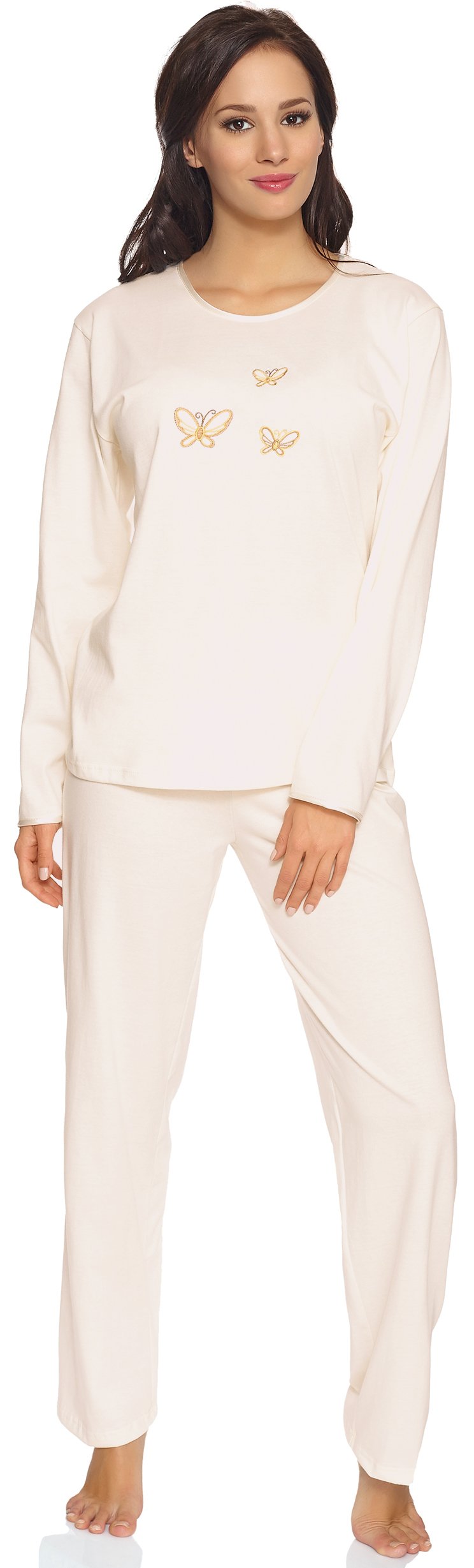 Merry Style Pijamas Conjunto Camisetas y Pantalones Ropa de Cama Manga Larga Mujer 91LW1