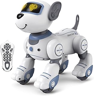 Robot Dog Toys for Kids Age 3-9, Programmable Robotic Puppy, Interactive Robotic Dog Gift, Follow & Touch Function RC Robots Dog with Singing and Dancing