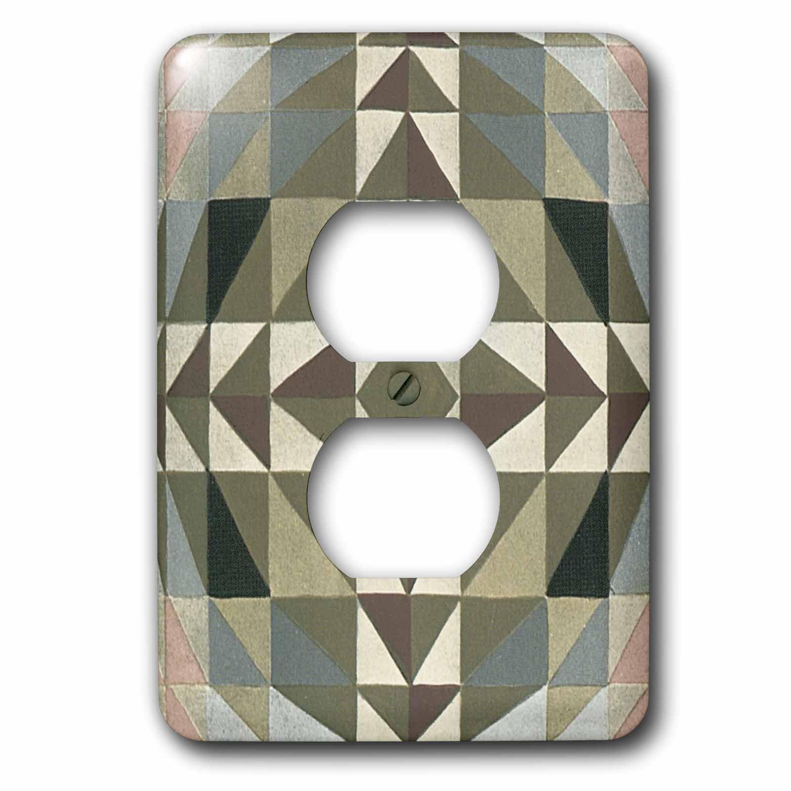 Geo Grey Cache prise 2 lsp_11178_6 plaque double interrupteur 3dRose LLC décoration grise