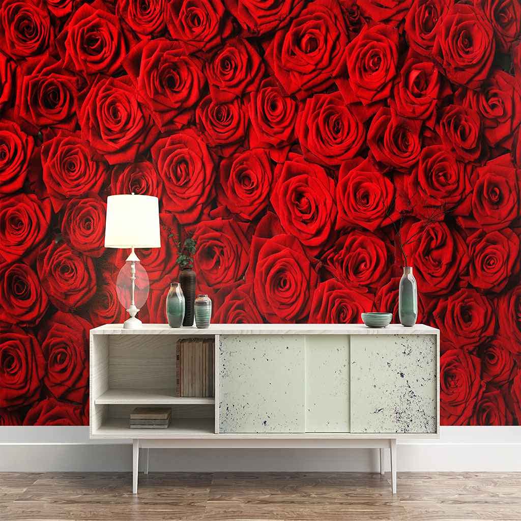 Papier peint canvas rose rouge idéal pour le fond de TV