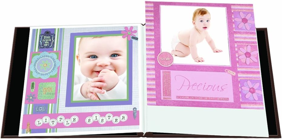 Pioneer Baby Owl Printed Design Post Bound Scrapbook Album 12"X12"-Pink