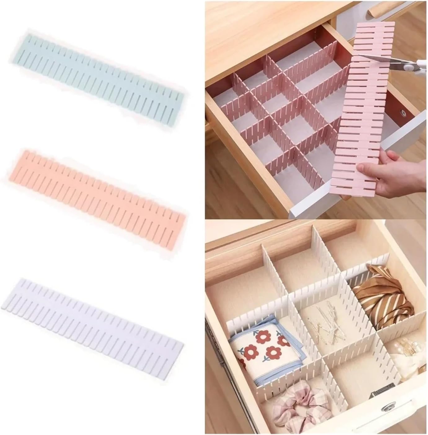 Multipurpose Drawer Storage Divider Adjustable Plastic Cabinet Partition Household Wholesale Drawers Organizer Dividers