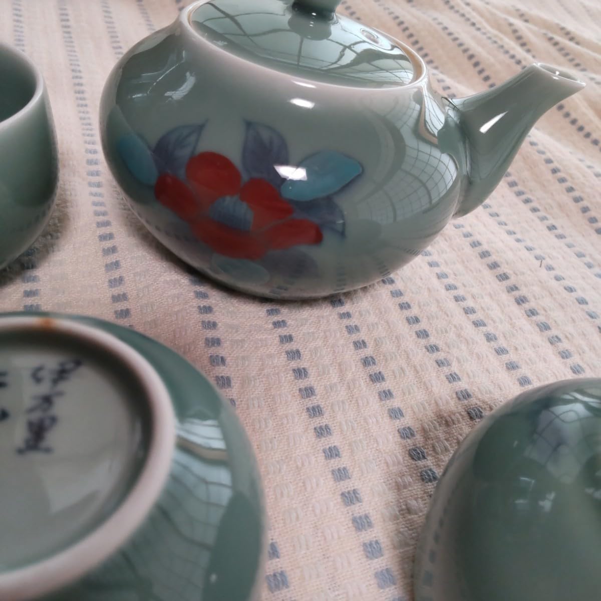Amazon.co.jp: 茶器セット伊万里焼 急須 虎仙窯 鍋島青磁 湯呑み