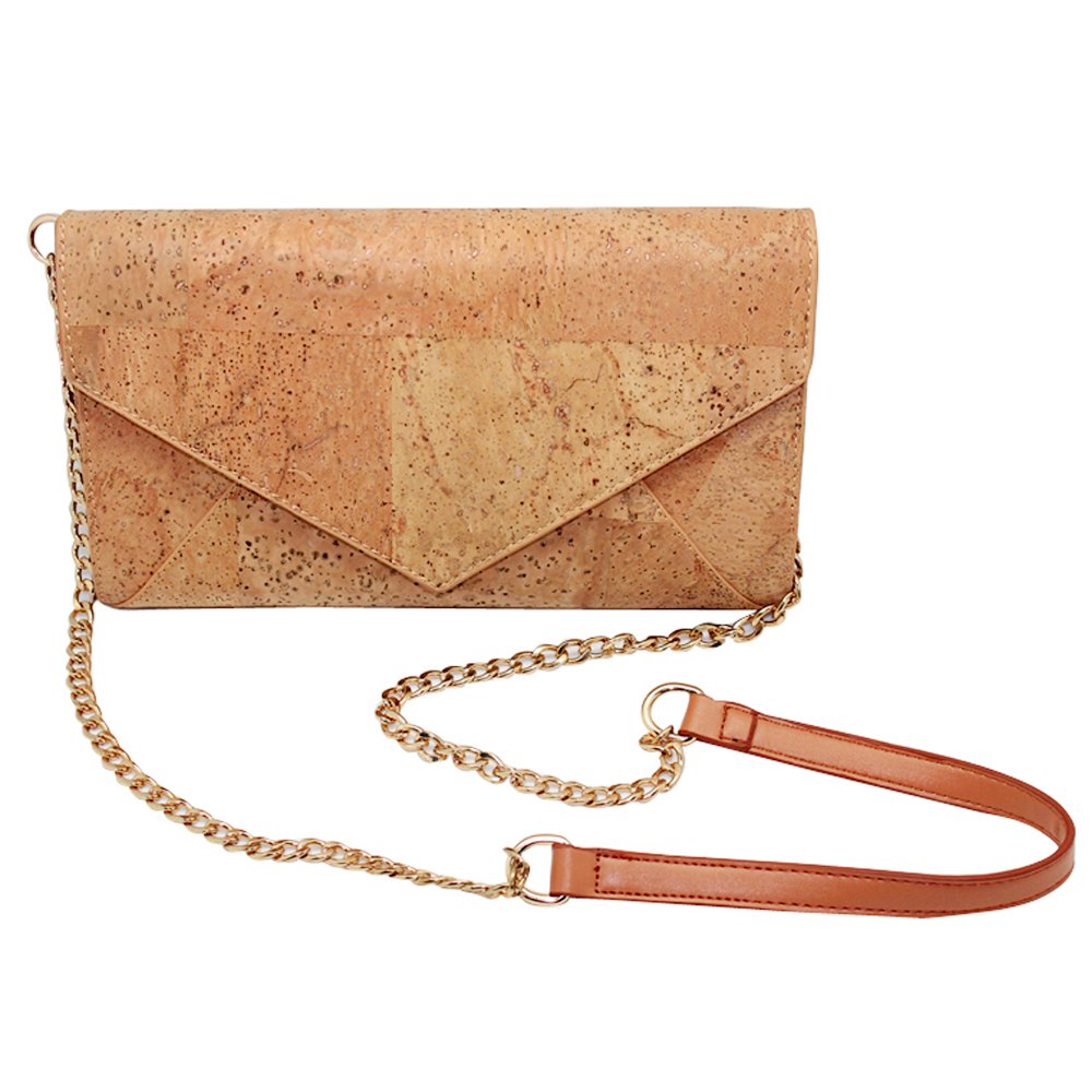boshiho Bolso bandolera de corcho Crossbody Cuero vegano Sostenible Mujer Bolso, Color de madera-1, 26 x 16 x 3 cm
