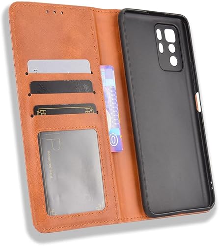 Miniatura 3 de Jielangxin Keji Funda para Xiaomi Poco X3 GT Caso,Funda para Xiaomi Redmi Note 10 Pro 5GPoco X3 GT Funda de cuero PU Flip Cover Marrón