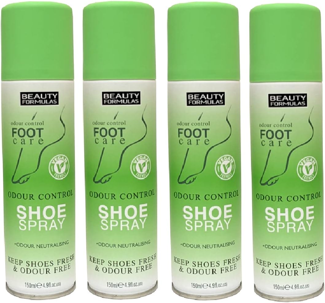 Beauty Formulas Odour Control Shoe Spray 150ml (PACK OF 4)