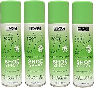 Beauty Formulas Odour Control Shoe Spray 150ml (PACK OF 4)