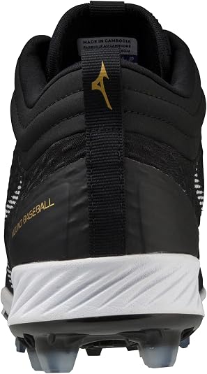 Amazon | Mizuno メンズ ドミナント4 TPU ミッド, ブラック/ホワイト