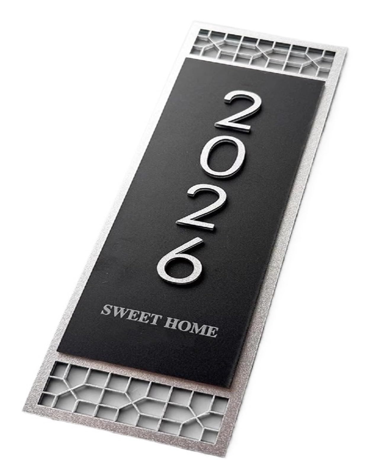 Placas Acrílicas Modernas for Puerta, Cartel De Tienda Con Números for Oficina, Hogar, Pisos, Restaurante, Hotel, Cafetería, Bar, Decoración, 1 Unidad(Silver,30x9.6cm)