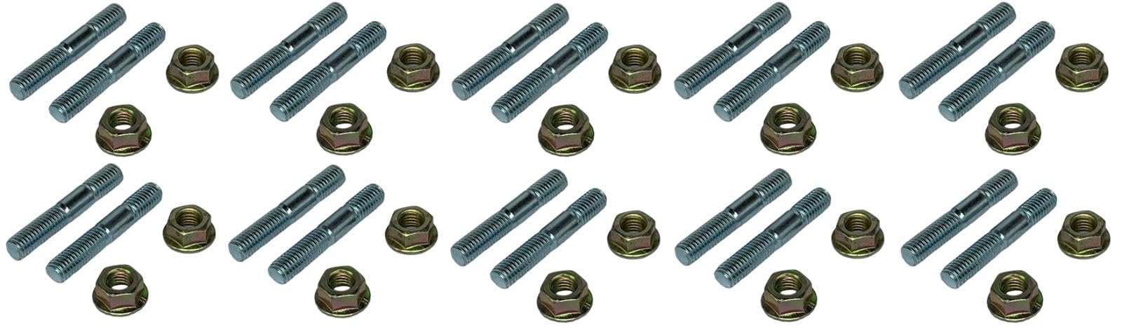 for 10PK of Muffler Bolt Stud Nut Kits Fits for Honda GX240 GX270 GX340 GX390