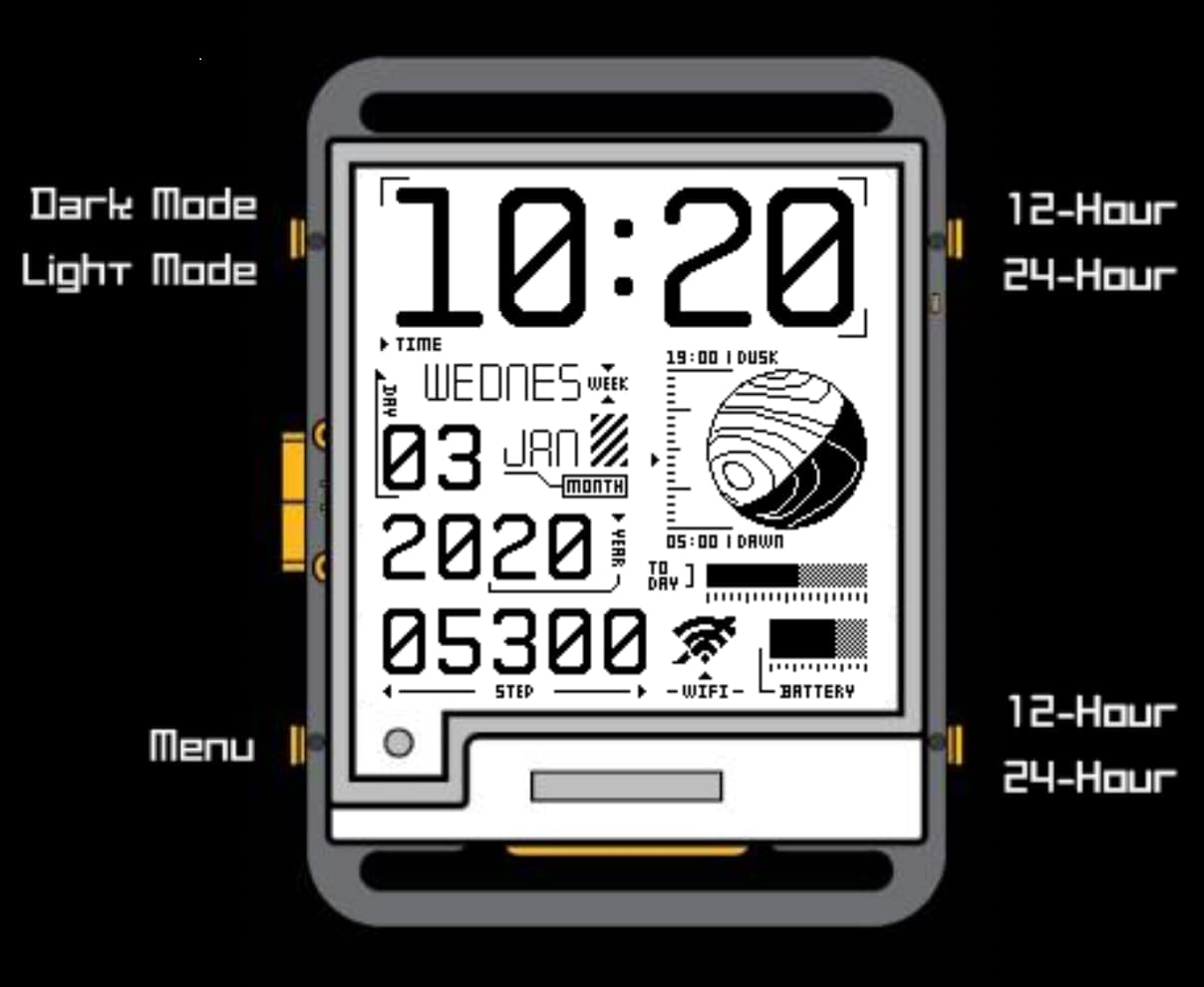 TUOPUONE Watch V2.0 - Fully Open Source & Customizable E-Ink Watch Based on ESP32
