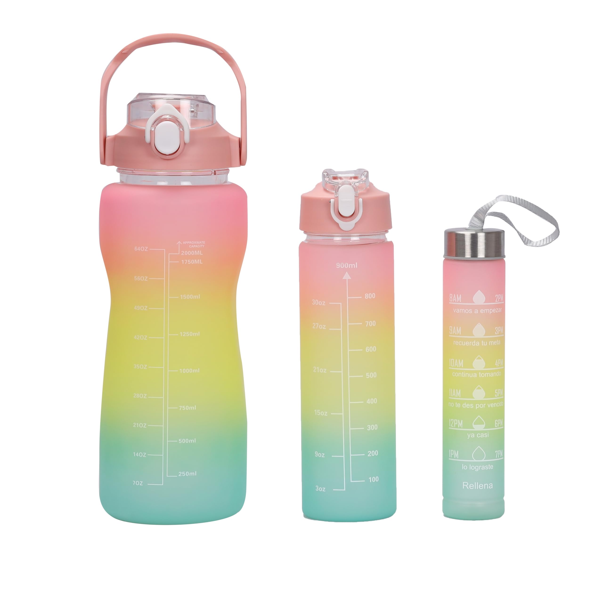 Zuger Gym Workout Water Bottle Hydrate with Purpose 300ml 900ml 2000ml leakproof BPA-free Sipper Bottle Pack of 3 (Lemon) (B0D8YNMHRF) Amazon Price History, Amazon Price Tracker