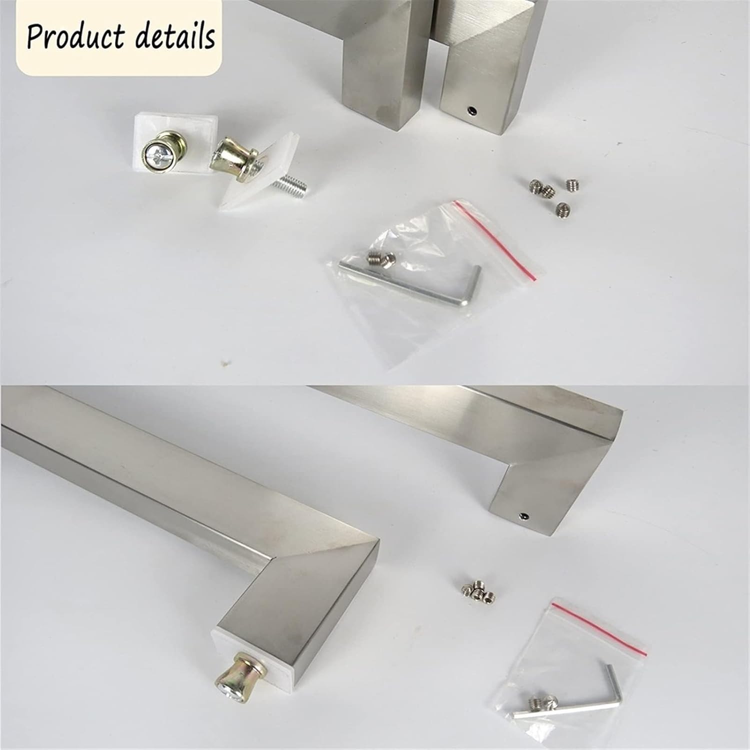Gate Hardware Door Hardware,Brushed Stainless Steel Square Tube Handle Sliding Door Handrail Glass Door Wooden Door Push-Pull Handle (Size : 800x762mm)