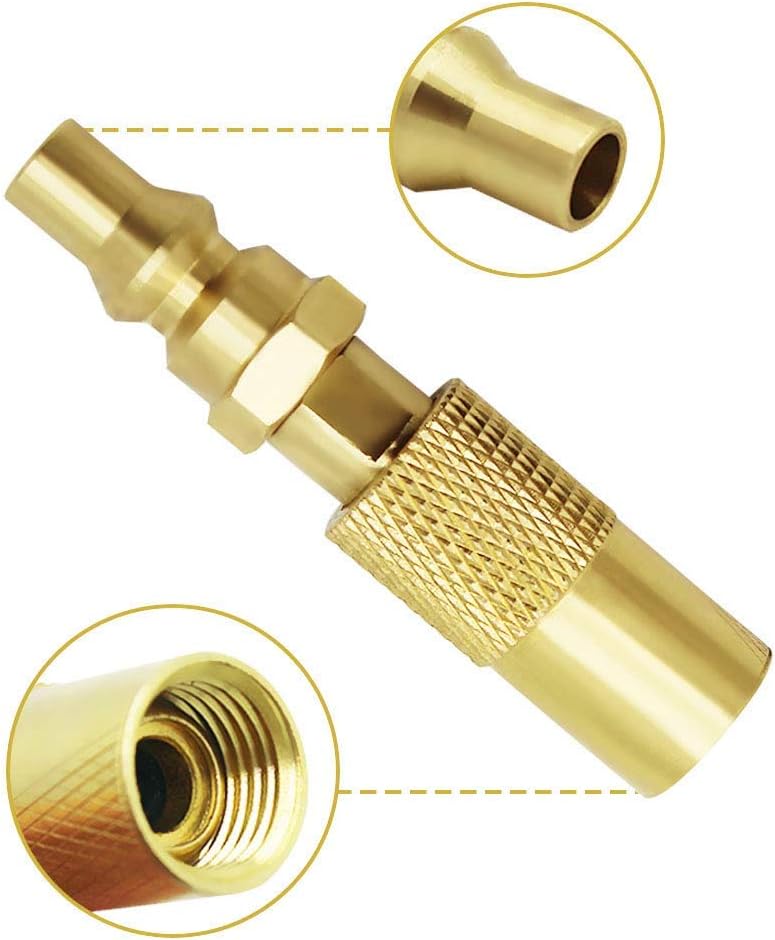 MENSI Propane Gas Portable Camping Grill 1/4" Quick Connect Adapter Connects RV Trailer for Blackstone 17Inch and 22Inch Griddle not for Other Grill