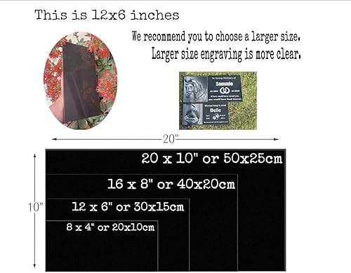 Miniatura 4 de BLUEGALA Piedras conmemorativas personalizadas, lápida para mascotas, perros, gatos, animales al aire libre, mini placa conmemorativa de granito