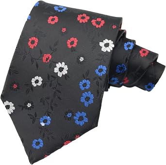 New Classic Florals JACQUARD WOVEN Silk Mens Tie Necktie