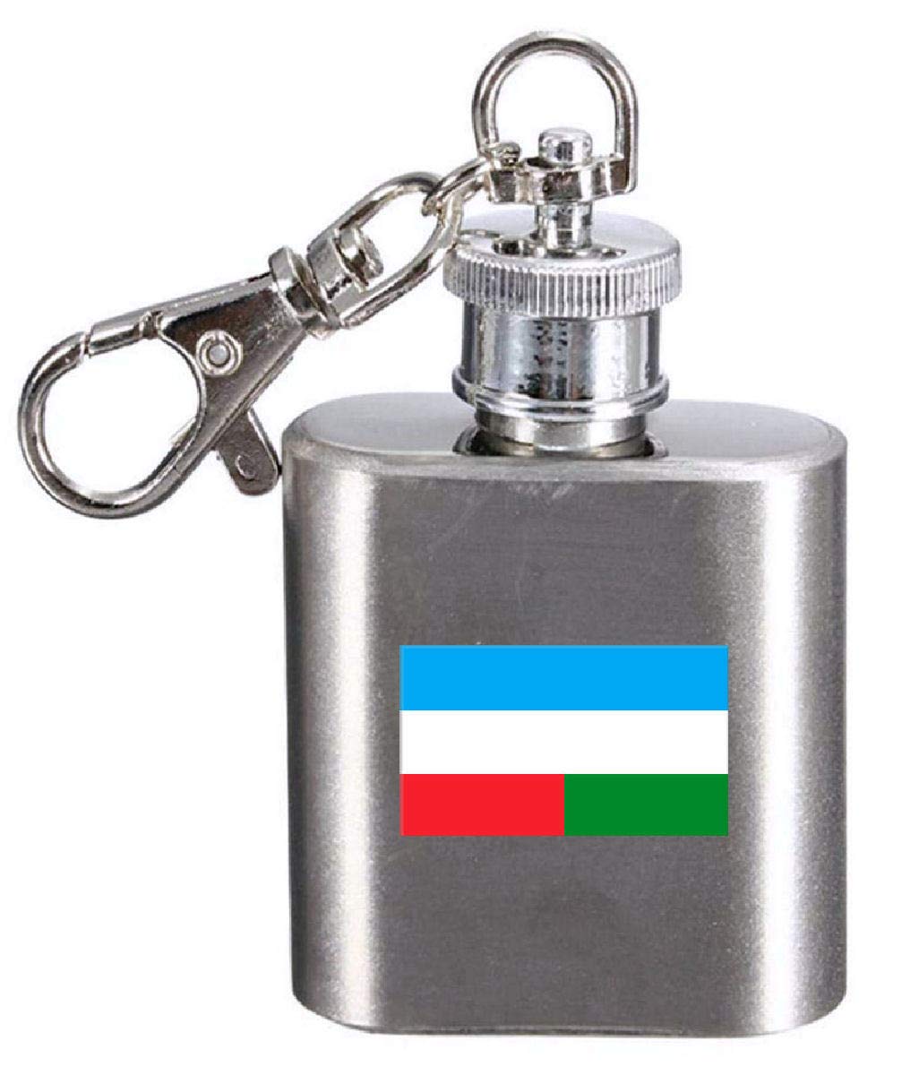 Flasque porte-clés Équateur Machala gravée en acier inoxydable pour alcool