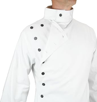 Men's Cotton Twill Mad Scientist Howie Lab Coat, Victorian Steampunk Halloween Costume Cosplay