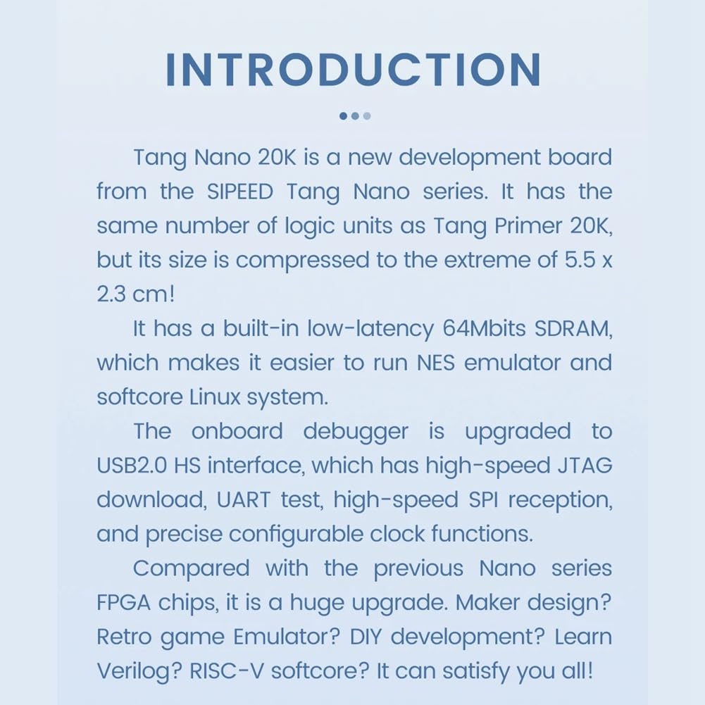 Tang Nano 20K FPGA RISCV Scheda di Sviluppo Linux Kit di Giochi retrò RISCV Lettore di Giochi retrò Linux