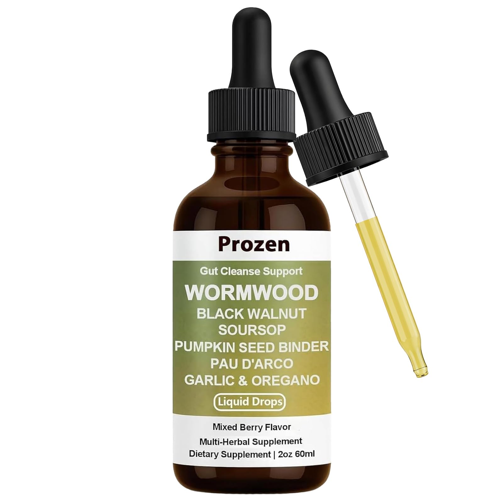 Prozen Wormwood Gut Cleanse Gotas Líquidas – Extrato Líquido de Black ...