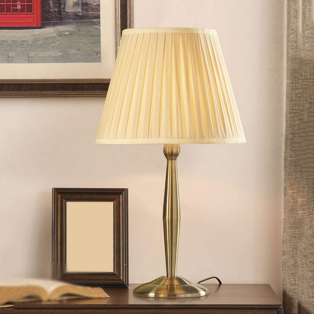 Lampa stołowa Lampa stołowa z tkaniny Lampka nocna do sypialni Salon Retro Lampy domowe Oświetlenie wewnętrzne Lampa stołowa