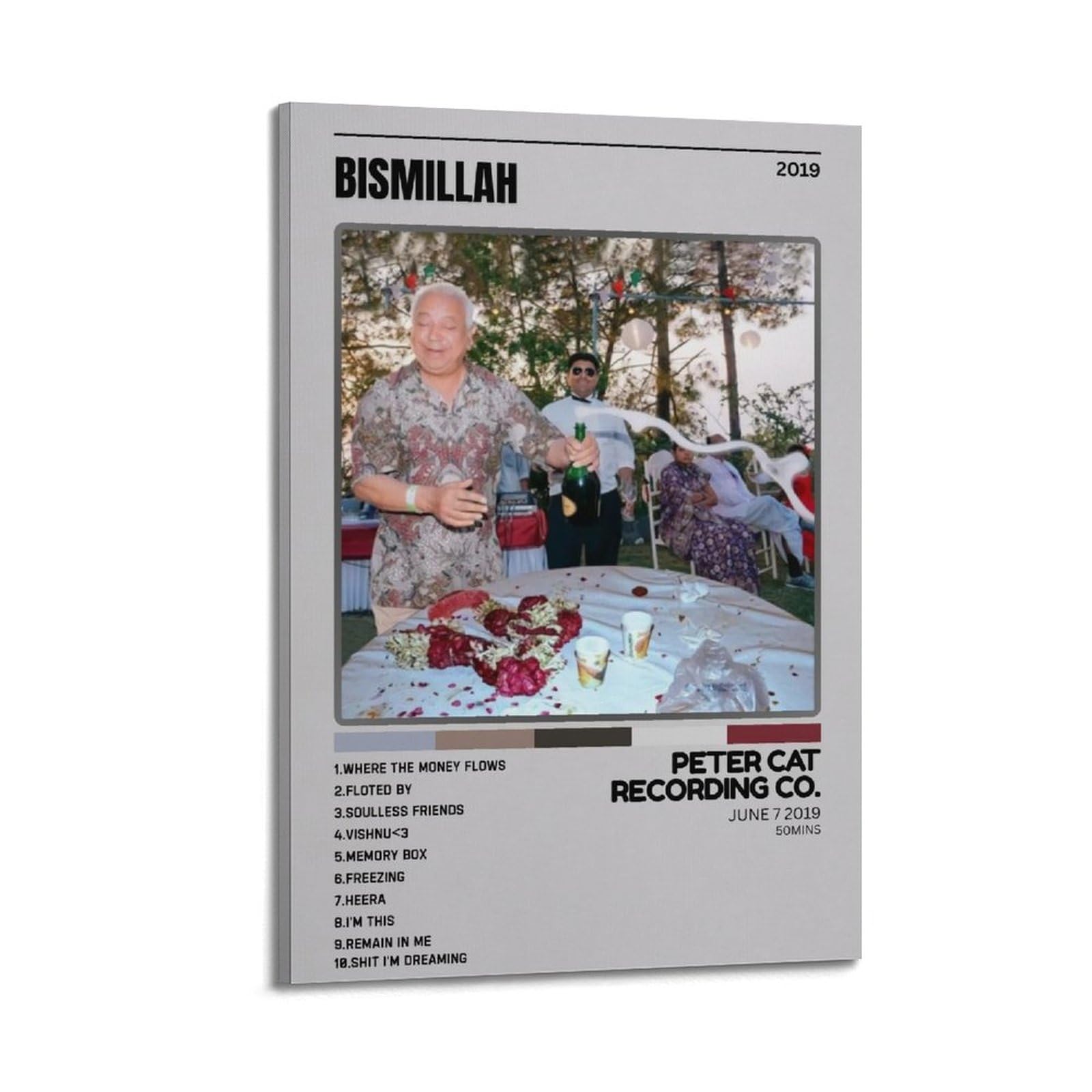 AUEYQWHE Peter Cat Recording Co. Poster Wall Art Aesthetic Cover Poster Design Painting for Living Room Bed Room 12x18inch(30x45cm) Frame-style