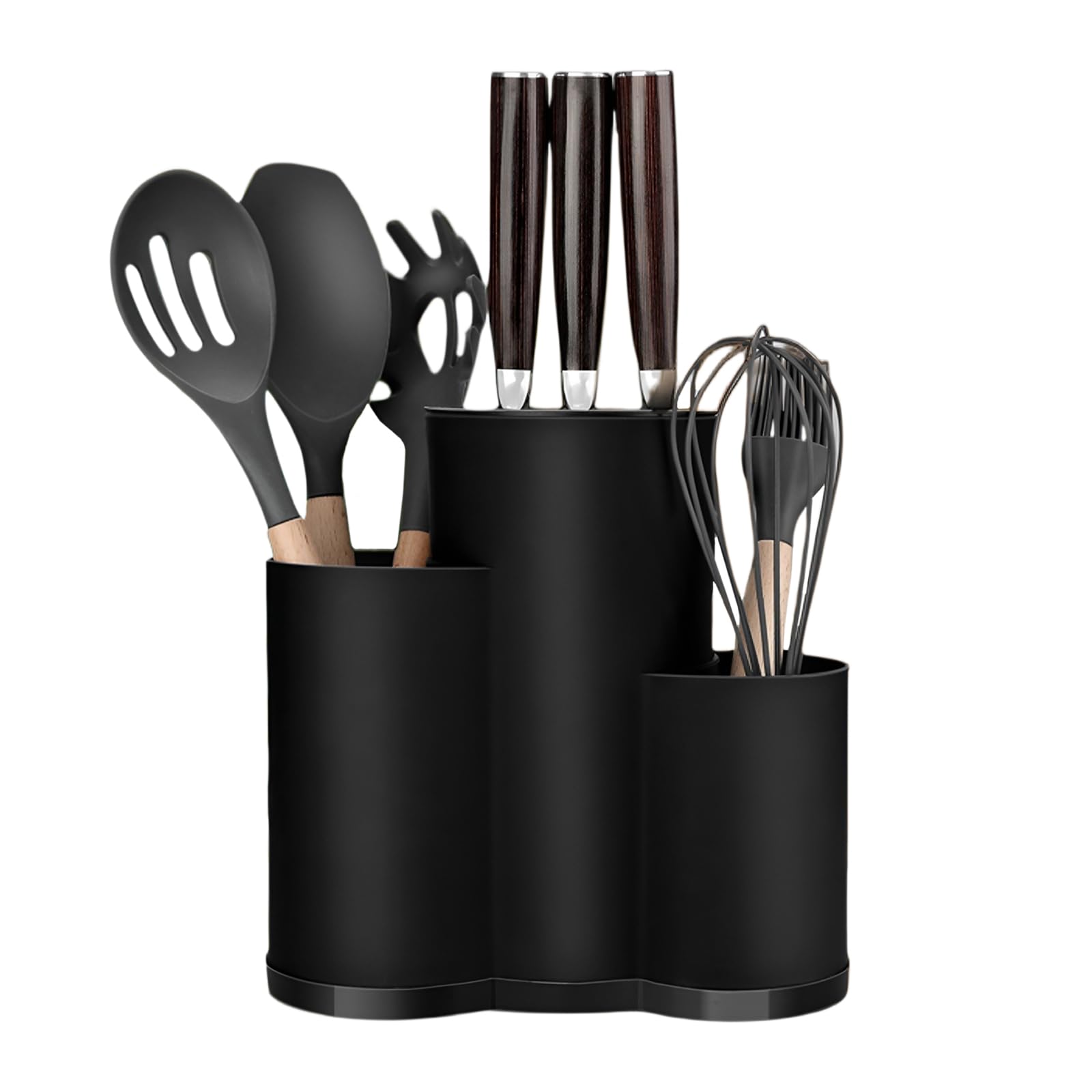 Ziyonix Universal Kitchen Knife Holder Block, Space Saving Knife Storage Block Kitchen Utensils Holder Kitchen Knife Sets with Block for All Kitchen Knives