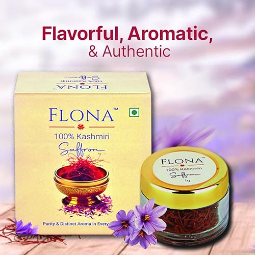 Miniatura 7 de Flona Kashmiri Saffron Threads 0.04 oz - Azafrán orgánico 100% puro y aromático para cocinar, té de azafrán, arroz y condimentos, auténtica especia