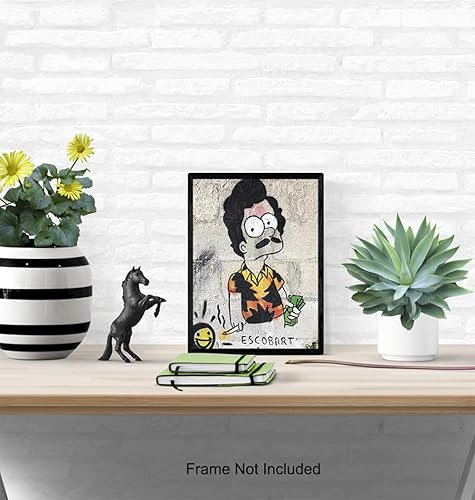 Miniatura 5 de Gangster Graffiti Wall Art LARGE 11x14 - Pablo Escobar Poster - Man cave Decor - Men Teens Boys Bedroom, Dorm Room Decor - Funny Gifts - Trendy Room