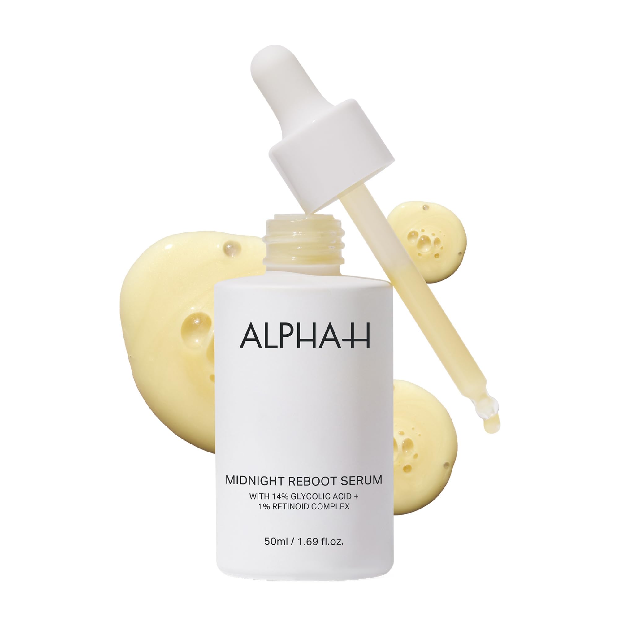 Alpha-H Midnight Reboot Night Serum With Glycolic Acid And Retinoid - Overnight Skin Smoothing For Uneven Tone, Texture, And Fine Lines - Wake Up To Brighter, Fresher-Looking Skin