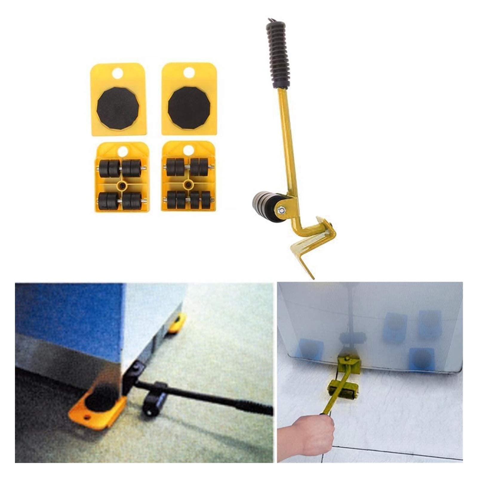 Trasportatore di mobili 4 Pezzi Si muove Mobili Strumento di Trasporto Shifter Ruota Mobile Dispositivo di Scorrimento Rullo di rimozione Strumenti in Movimento Pesante Solleva Facilmente Oggetti PE
