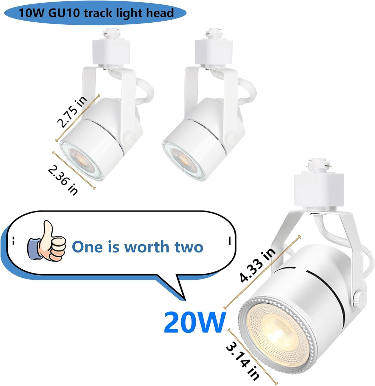 Bravsekai LED Track Lighting Heads Kit - Image 3