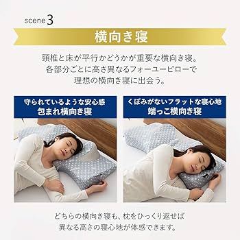 Amazon｜エムール 枕 まくら 低反発枕 仰向け寝 うつ伏せ寝