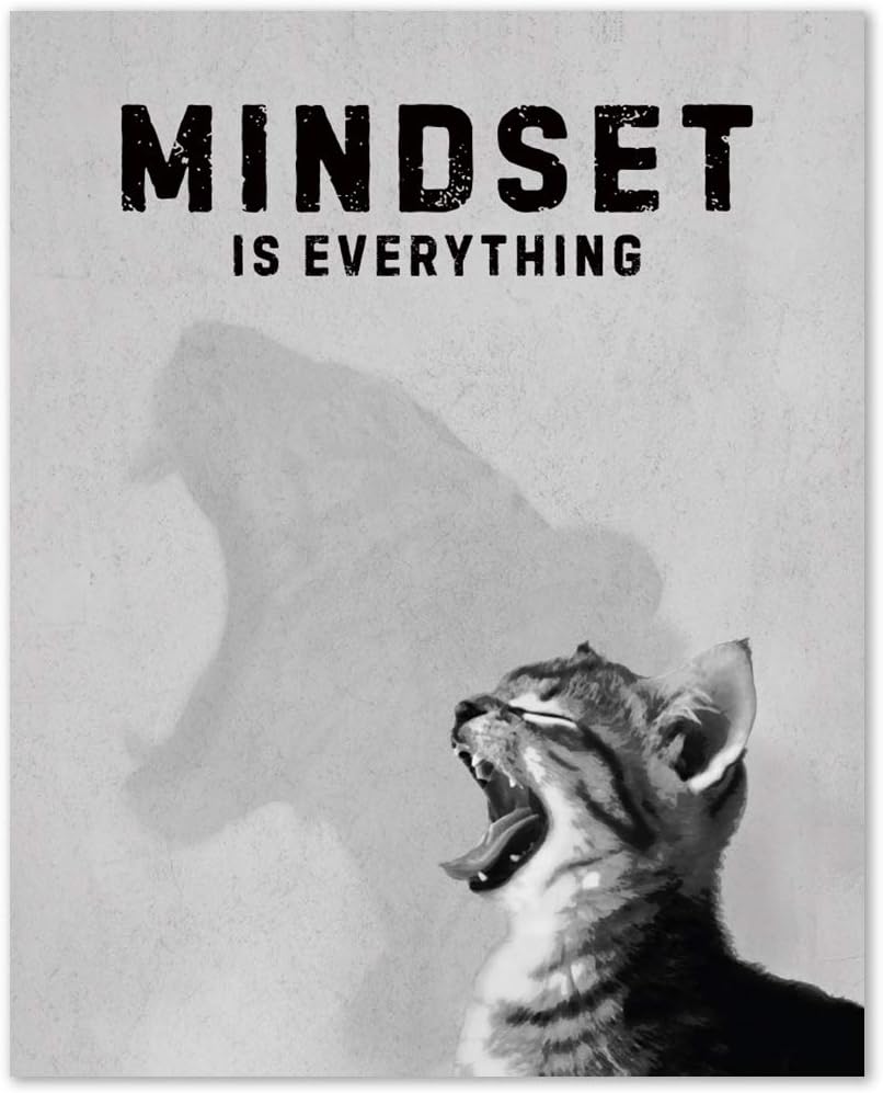 Mindset is Everything Wall Art Prints Unframed 8x10 in