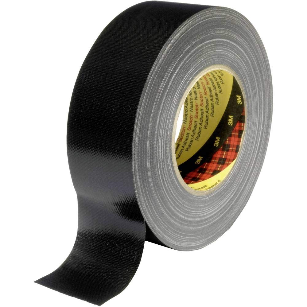 3M Scotch 389 Duct Tape, 50m x 50mm, Black, PE Coated Finish