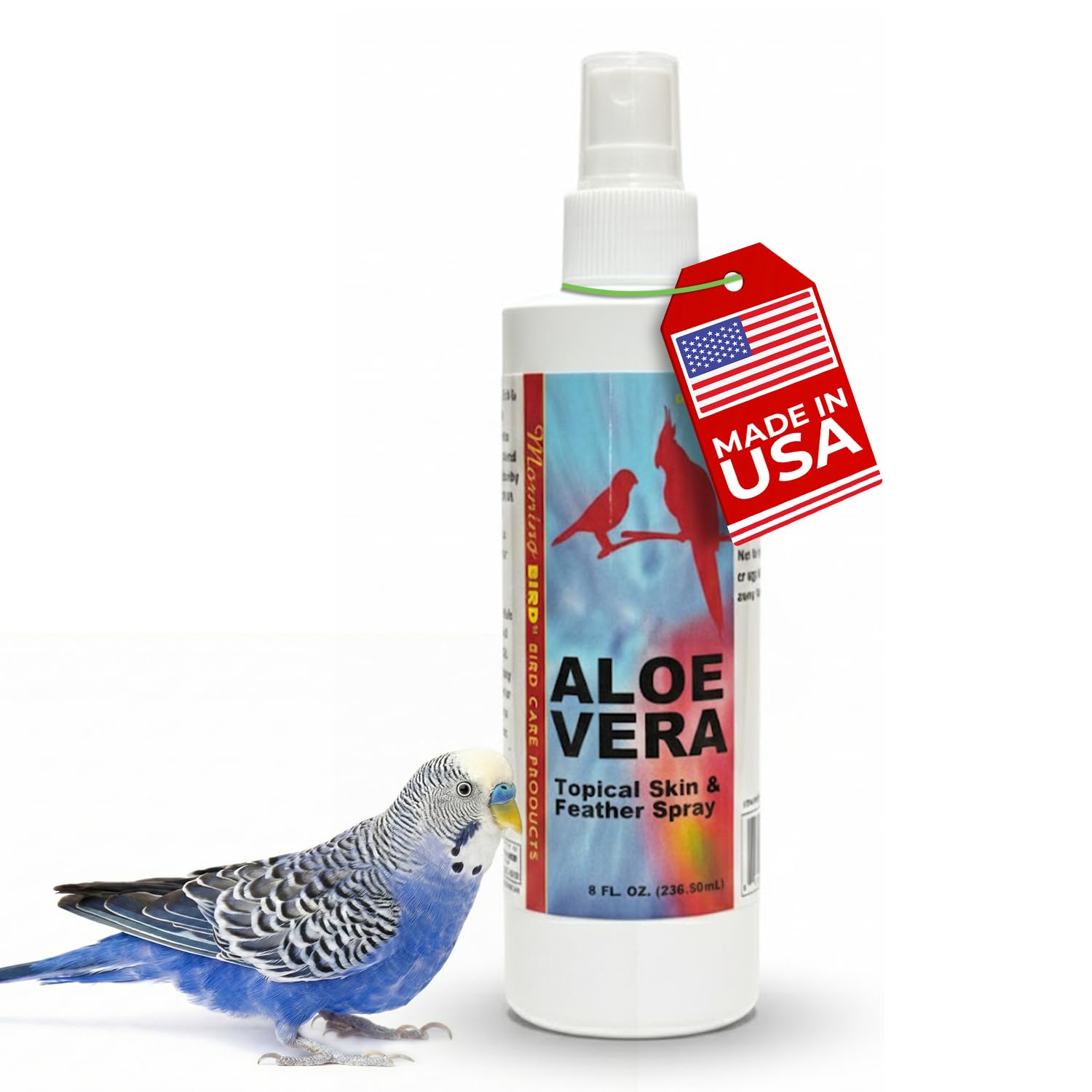 Morning Bird Aloe Vera Spray 4 Fl Oz – Natural Topical Spray for All Birds – Soothes Dry Skin & Supports Healthy Skin – Easy-to-Use Spray Bottle for Gentle Hydration & Skin Relief