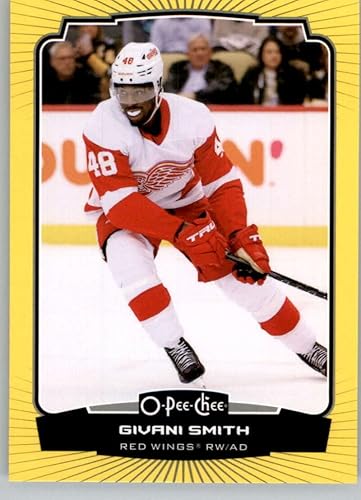 2022-23 O-Pee-Chee Yellow Border #476 Givani Smith Detroit Red Wings NHL Hockey Trading Card