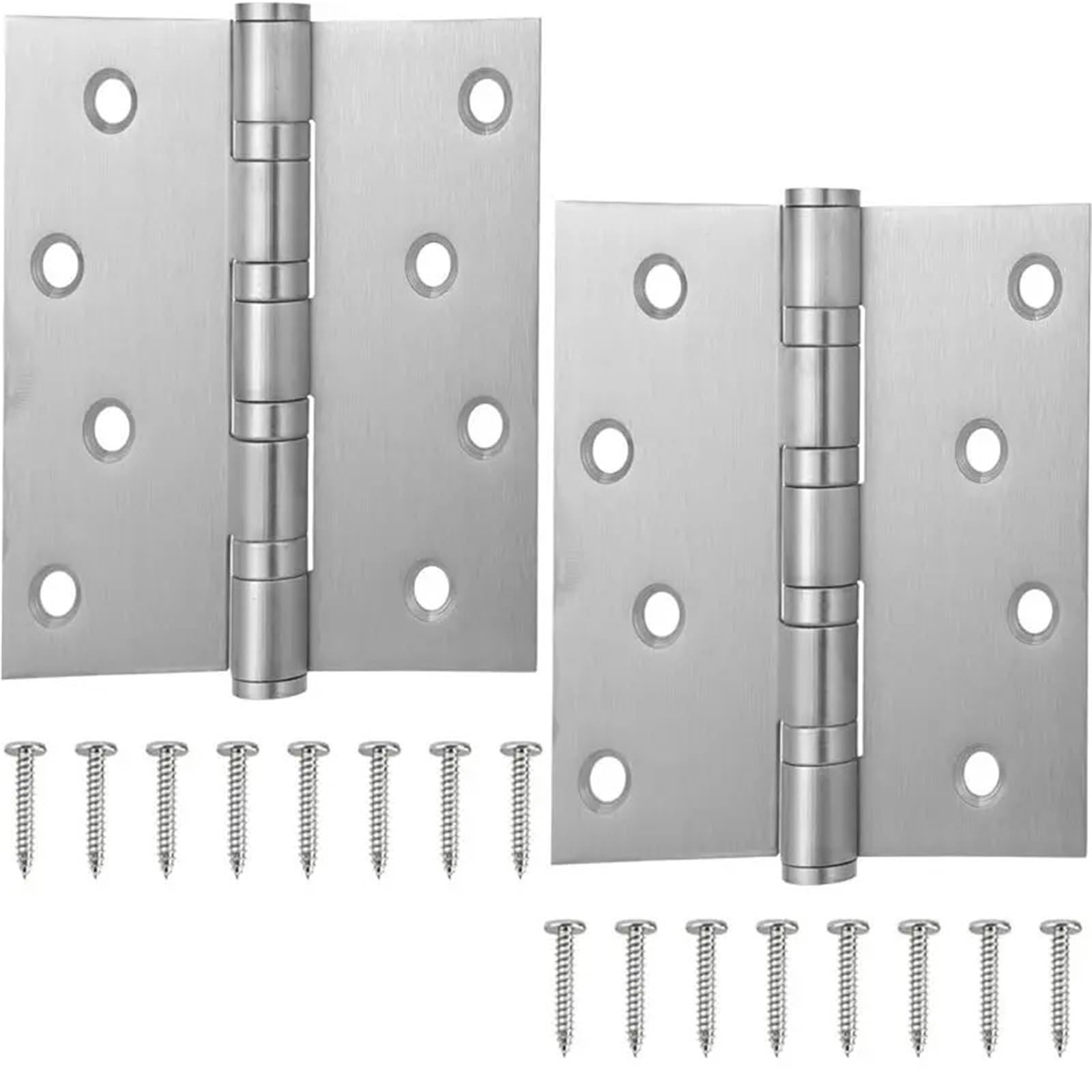 PEQYUACTE 2-Pack 4"x4" Stainless Steel Ball Bearing Door Hinges 2Pcs