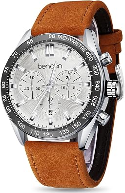MINI Focus Men Watches Business Casual Wrist Watches Multifunction/Waterproof/Luminous/Calendar Genuine Leather Band Fashion Watch for Men