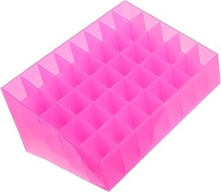 فوميز. حامل ملمع الشفاه من 40 صندوق، صندوق تخزين من الاكريليك، منظم ادراج للمكياج، صندوق منظم احمر الشفاه، حافظة عرض مستحضرات التجميل، حافظة تخزين احمر الشفاه، رف تخزين بلون زهري