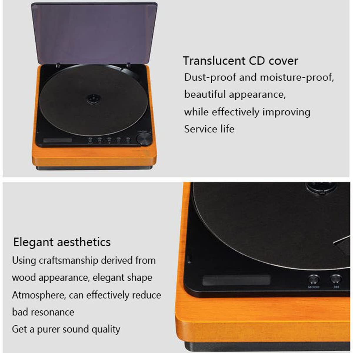 Lettore Compact Disc, Lettore CD Portatile con Display LCD e Protezione Anti-Skip, Cuffie Walkman Lettore Musicale per Casa, Viaggi in Auto, Feste