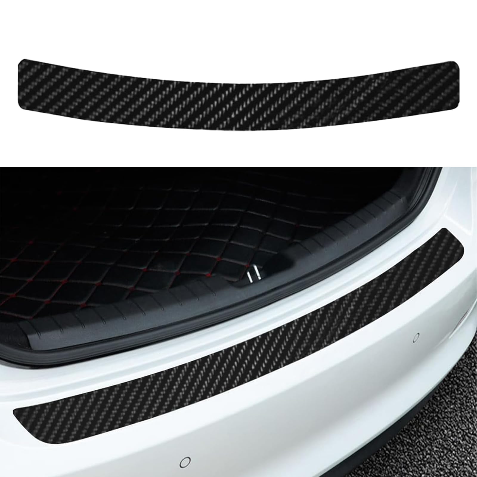 Car Rear Bumper Protector, for Benz GLC-Class GLC 300 X253 GLC 200 X253 GLC 300e X253 GLC 250 C253 Flexible Bumper Guard Strip Anti-Scratch Guard Cover Car Rear Boot Bumper Protector