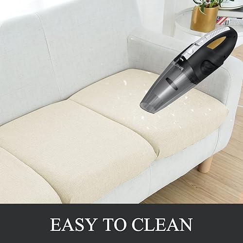 Miniatura 6 de Fundas de cojín de lino para sofá, funda de sofá, funda protectora de muebles con cuerda de amarre inferior, suave, antideslizante, antiarrugas, no