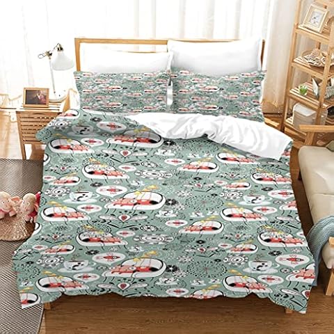 King Size Bedding Duvet Covers Set For Teenage - 100% Brushed Microfiber 3D Creative Animal Kitten Duvets Cover Sets 230X220Cm With 2 Pillowcases, Super Soft Fluffy Home Bedding Set Quilt Cover Cover