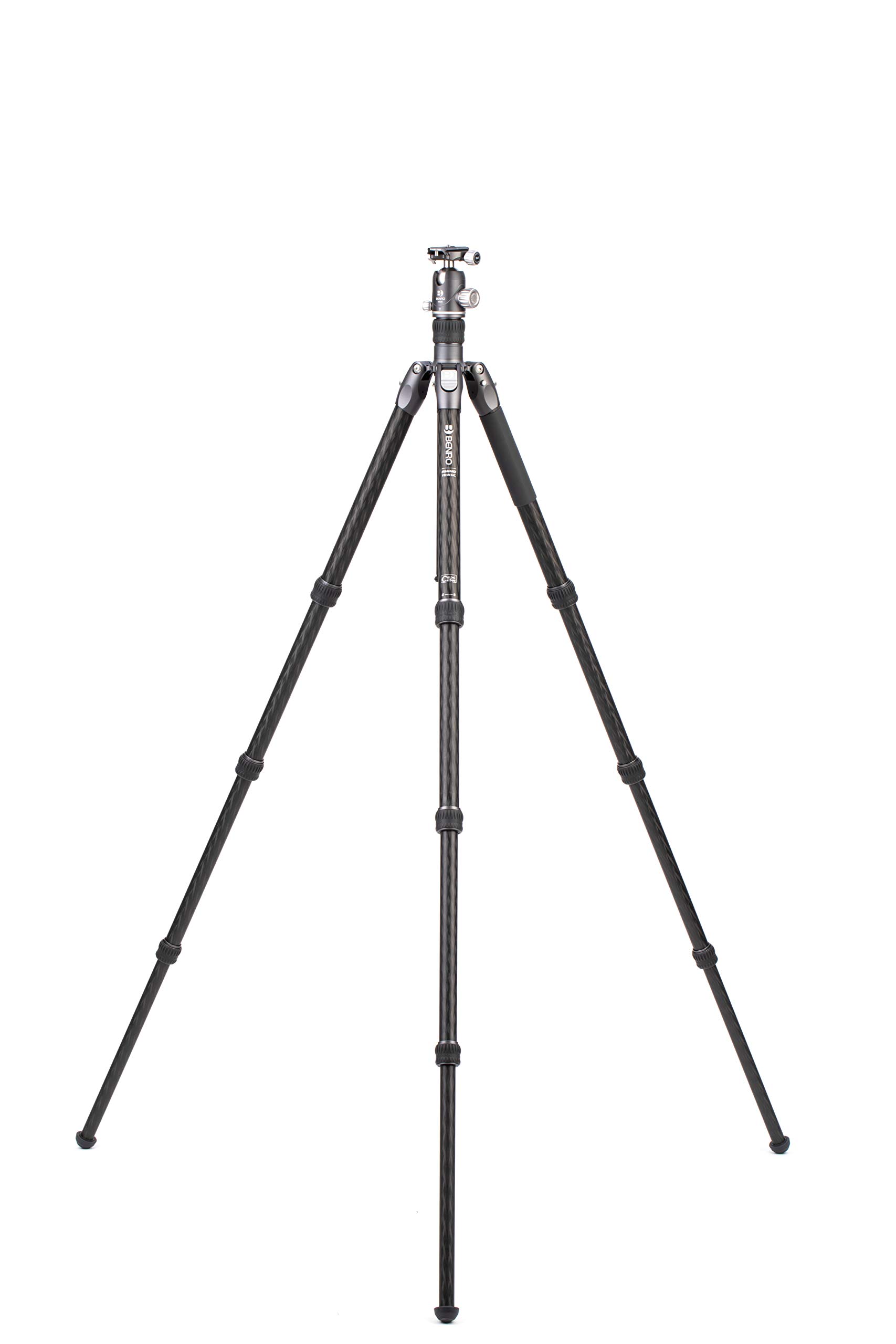 Benro Rhino Carbon Fibre Three Series Tripod/Monopod with VX30 Ballhead, 4 Leg Sections, Twist Leg Locks, Padded Carrying Case (FRHN34CVX30) Max Height 174.5 cm