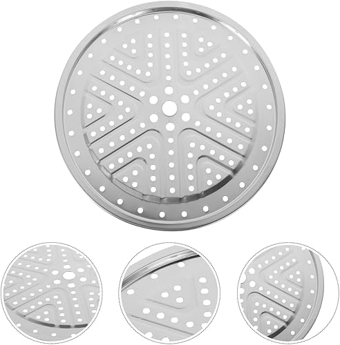 Miniatura 5 de Hemoton Bandeja de vapor de acero inoxidable de 11.8 pulgadas, placa de vapor plana para olla a presión, vaporizador de cocina para cocinar de grado