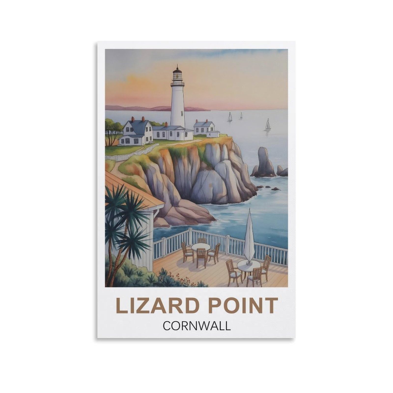 Ezmlfa S276 5D Diamond Painting Kits For Adults,Lizard Point Cornwall,Diy Full Round Drill Diamond Dot Gem Art Kits For Adults,Crafts For Decor 50X60cm