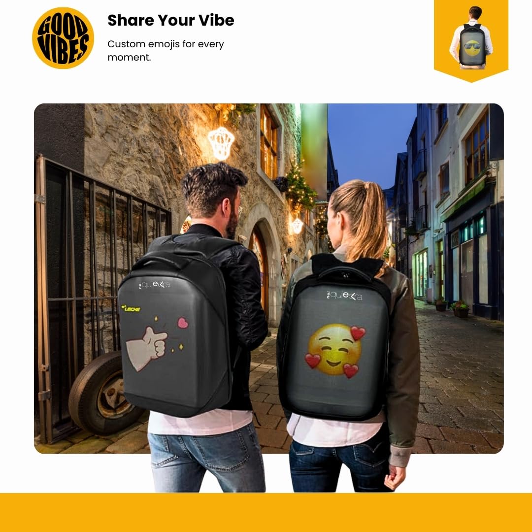 Zaino LED Zaino Porta PC - Laptop. Ideale per: Moto, Scuola, Viaggi e Tempo Libero - Impermeabile